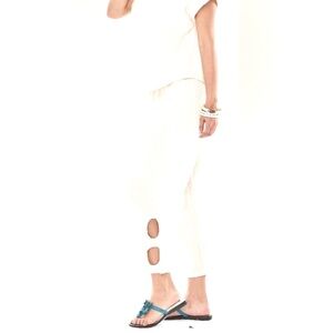 Oh My Gauze Cloud White gauze pull on pants sz 1